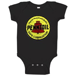 Pennzoil Safe Lubrication Vintage Grunge Worn Look Baby One Piece 37578027