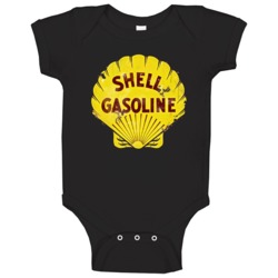 Shell Gasoline Distressed Worn Baby One Piece 37578128