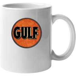 Gulf Gasoline Vintage Grunge Worn Look Logo Mug 37578139