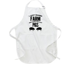 I Just Wanna Farm And Hang With My Pigs Animal Lovers Apron 37578670