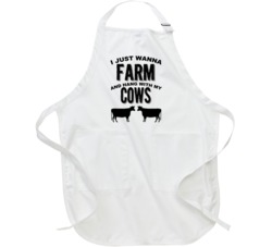 I Just Wanna Farm And Hang With My Cows Animal Lovers Apron 37578672
