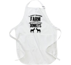 I Just Wanna Farm And Hang With My Donkeys Animal Lovers Apron 37578680