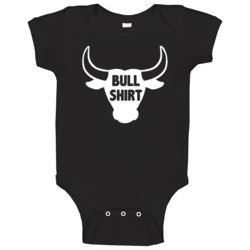 Bull Shirt Bull Head And Horns Play On Words Funny Baby One Piece 37578683