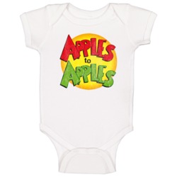 Apples To Apples Vintage Board Game Logo Baby One Piece 37579617