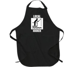 Local Hooker Fishing Stickman Parody Apron 37582748