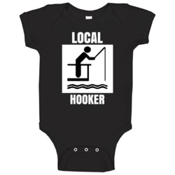 Local Hooker Fishing Stickman Parody Baby One Piece 37582766