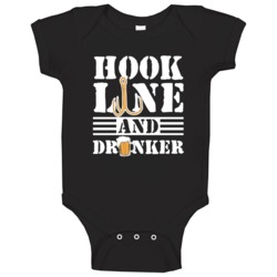 Hook Line And Drinker Fishing Parody Baby One Piece 37582770