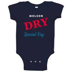 Molson Dry Special Day Baby One Piece 37584367