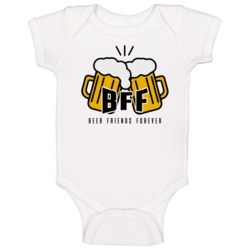 Bff Beer Friends Forever Funny Drinking Partner Baby One Piece 37587345
