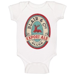 Blair And Co Export Ale Alloa Beer Lable Baby One Piece 37587424