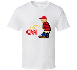 Trump Peeing On Cnn Cartoon T Shirt 37642010