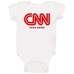 Cnn Fake News Funny Trump Baby One Piece 37642123