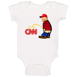 Trump Peeing On Cnn Cartoon Baby One Piece 37642133