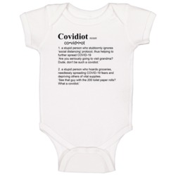 Covidiot Definition Funny Baby One Piece 37704342