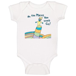 Oh The Places You Won't Go Dr Seuss Book Cover Parody Baby One Piece 37704439