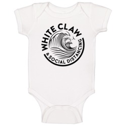 White Claw And Social Distancing Funny Party Baby One Piece 37706647