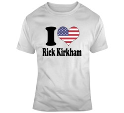 I Love Rick Kirkham American Flag Heart Tiger King T Shirt 37708430