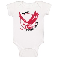 Miami Screaming Eagles World Hockey Association Retro Team Logo Baby One Piece 37708451