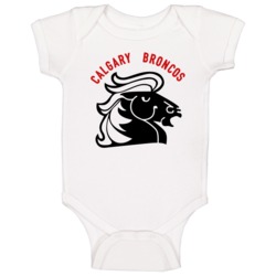 Calgary Broncos World Hockey Association Retro Team Logo Baby One Piece 37708457