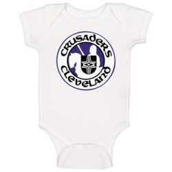 Crusaders Cleveland World Hockey Association Retro Team Logo Baby One Piece 37708486