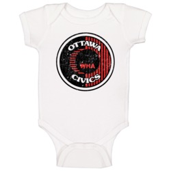 Ottawa Civics World Hockey Association Retro Team Logo Baby One Piece 37708491
