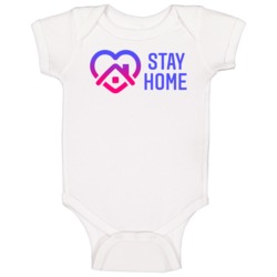 Instagram Stay Home Hashtag Social Distancing Button Baby One Piece 37708557