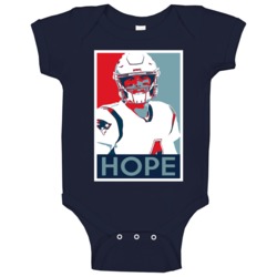 Jarrett Stidham Hope Poster New England Football Fan Baby One Piece 37710691