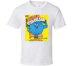 Super Colassal Bubble Gum Retro Candy Wrapper Logo Poster T Shirt 37711316