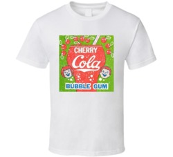 Cherry Cola Bubble Gum Retro Candy Wrapper Logo Poster T Shirt 37712025