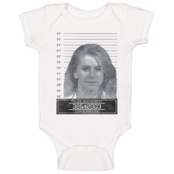 Tanya Harding Famous Sports Star Mugshot Police Department Baby One Piece 37714363