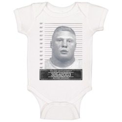 Brock Lesnar Famous Sports Star Mugshot Police Department Baby One Piece 37714369