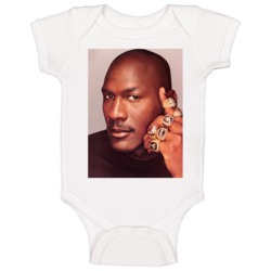 Michael Jordan Basketball Rings Photo Baby One Piece 37765730