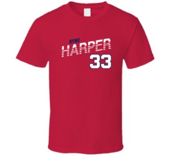 Ryne Harper 33 Favorite Player Washington Baseball Fan T Shirt 38339596