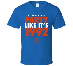 I Wanna Party Like It's 1992 Toronto Baseball World Series Champions T Shirt 38415769