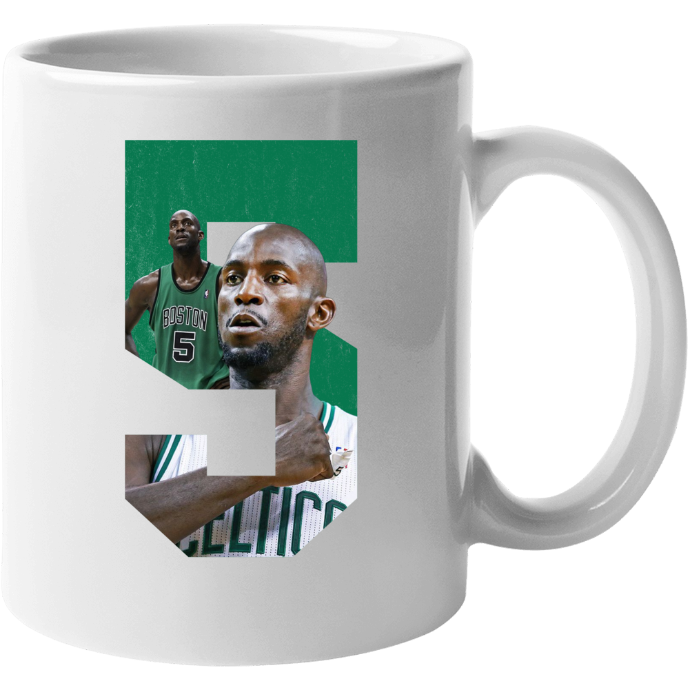 Kevin Boston Basketball Retired Number 5 Player Fan Mug