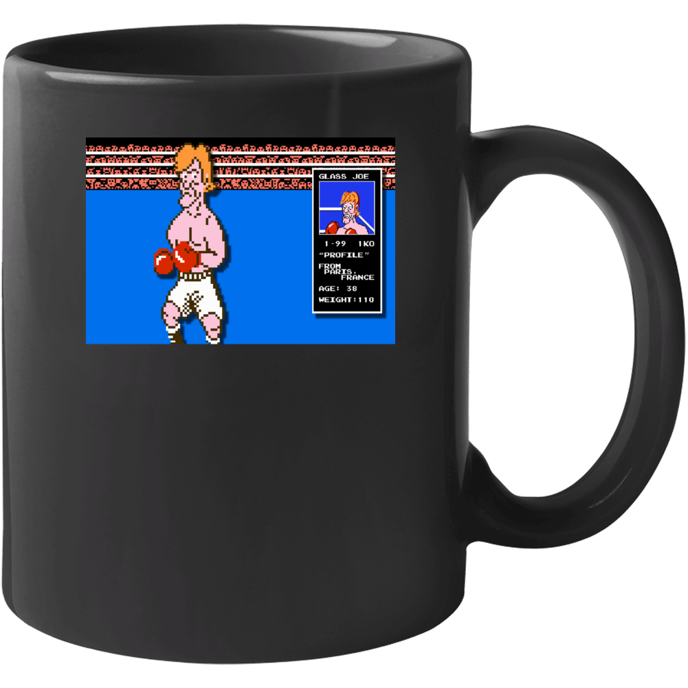Glass Joe Mike Tyson Punch Out Boxer Card Retro Video Game Fan Mug