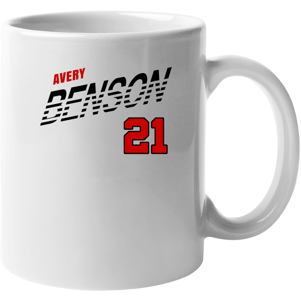 Avery Benson 21 Favorite Player Texas Tech College Basketball Fan Mug Mug