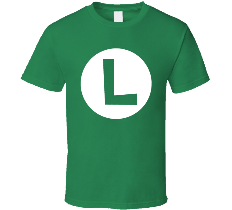 Luigi L Mario Brothers Video Game Fan T Shirt