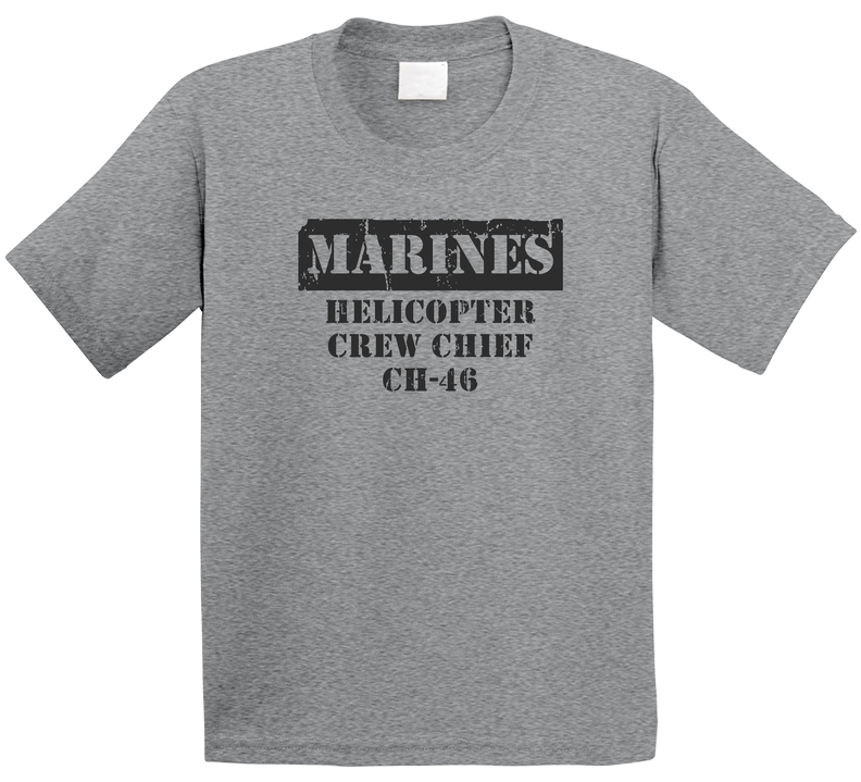 Helicopter Crew Chief Ch-46 Marines Toddler Youth Kids T Shirt