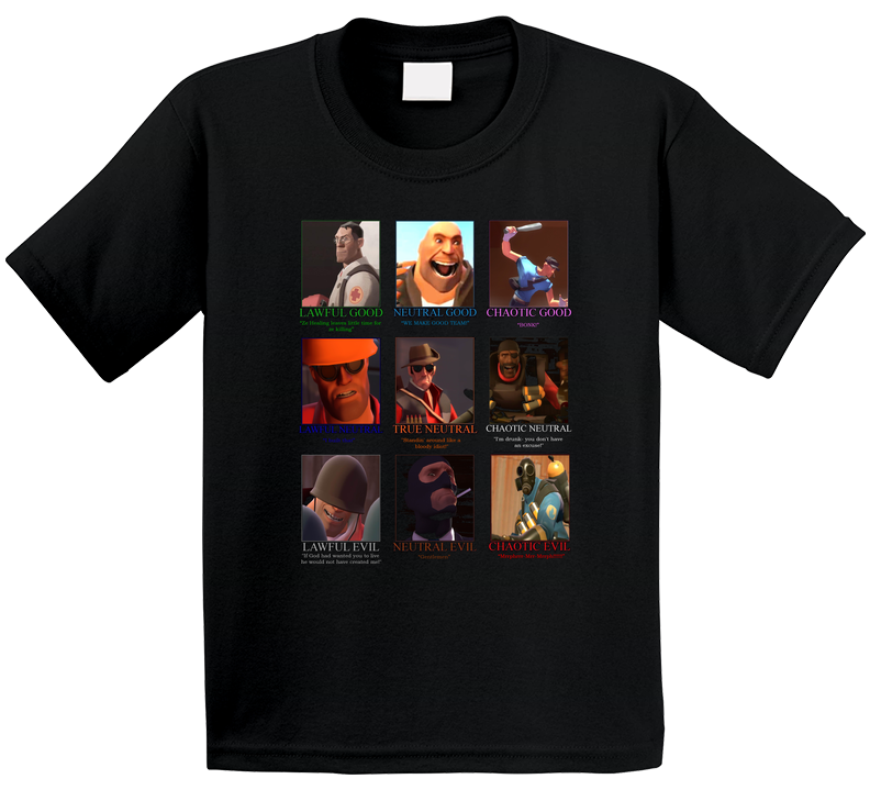 Team Fortress 2 Parody Video Game D&d Alignments Toddler Youth Kids T Shirt