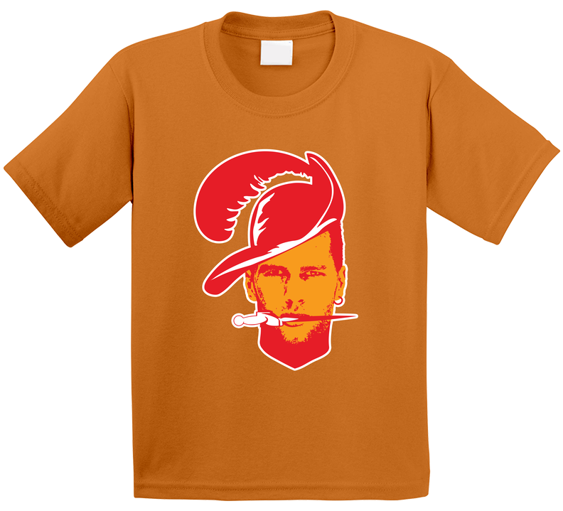 Tom Brady Tampa Bay Logo Cartoon Trade Football Fan Toddler Youth Kids T Shirt