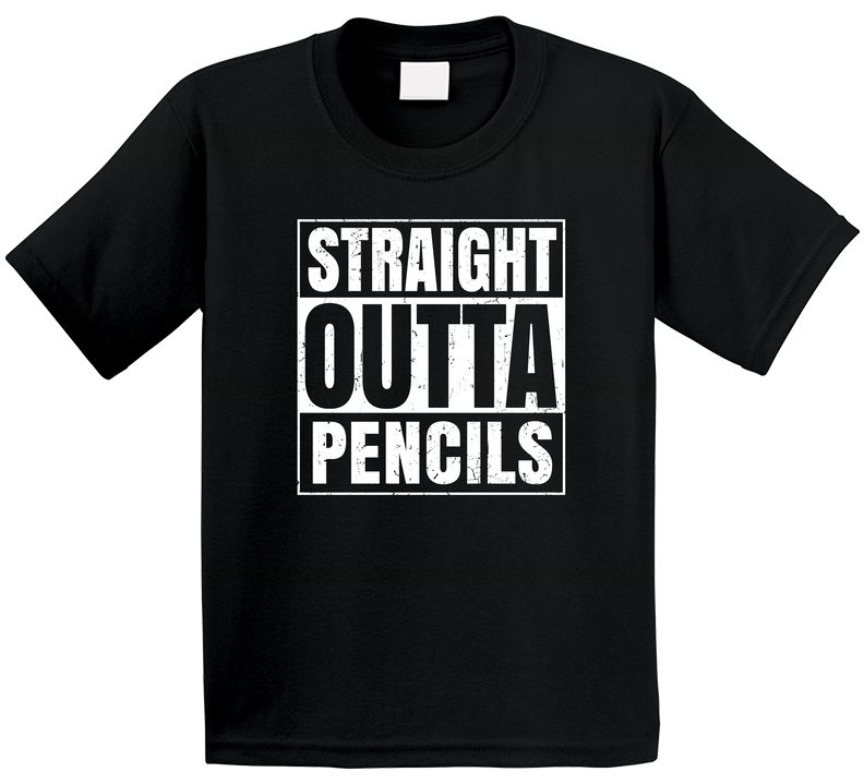 Straight Outta Pencils Nouns Compton Parody Toddler Youth Kids T Shirt