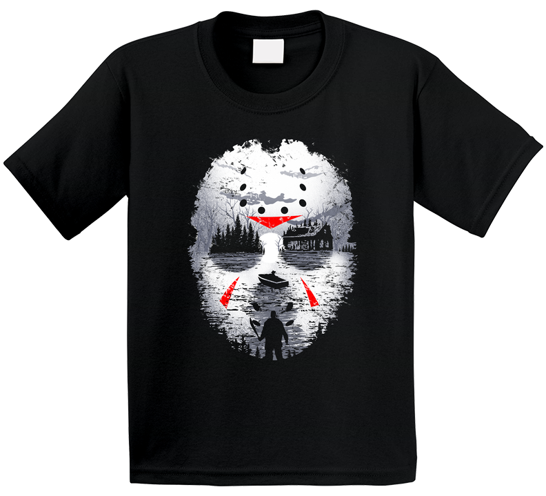 Jason Voorhees Friday The 13th Mask Lake Halloween Toddler Youth Kids T Shirt