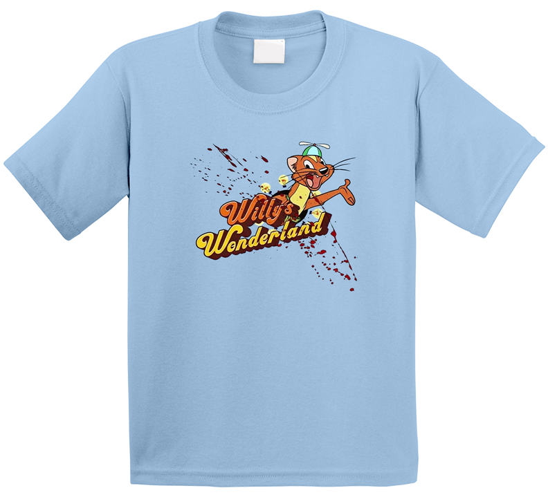 Willys Wonderland Blood Splatter Funny Nicholas Cage Toddler Youth Kids T Shirt