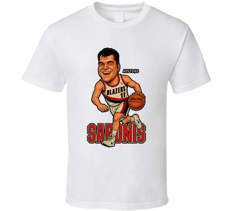 Arvydas Sabonis Caricature Fan T Shirt Arvydas Sabonis Caricature Fan T Shirt