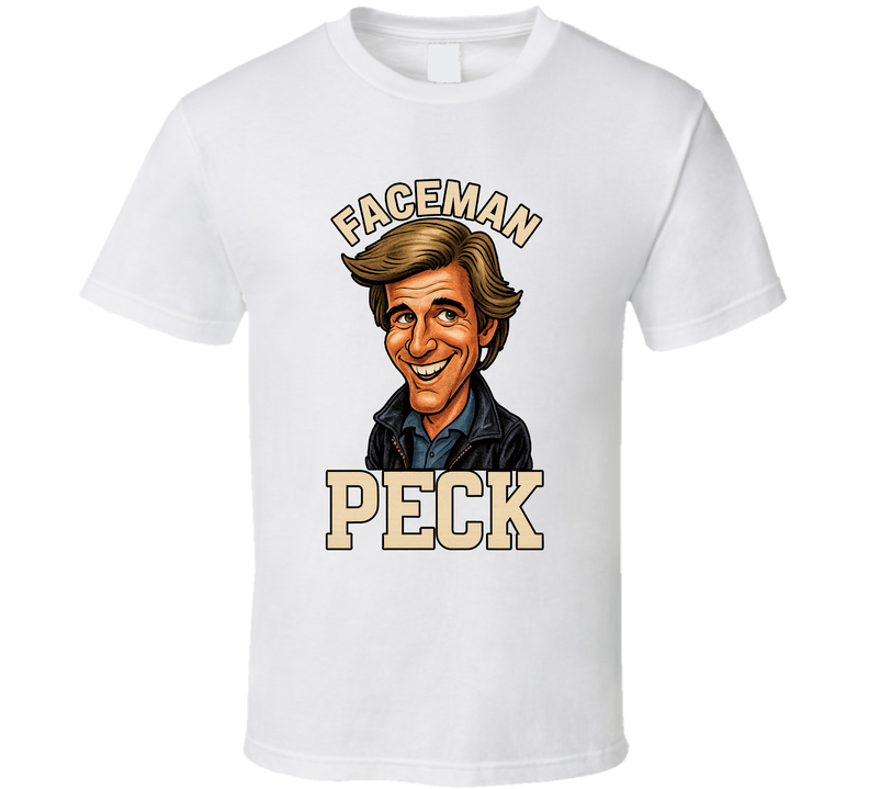 Faceman Peck The A Team Tv Series Caricature Fan T Shirt Faceman Peck The A Team Tv Series Caricature Fan T Shirt