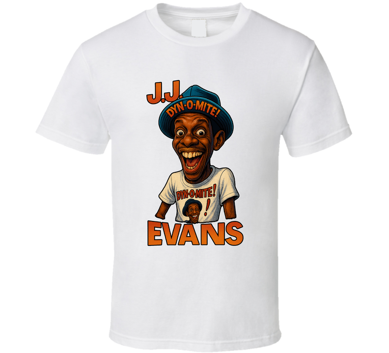 J.j. Evans Good Times Tv Series Caricature Fan T Shirt J.j. Evans Good Times Tv Series Caricature Fan T Shirt