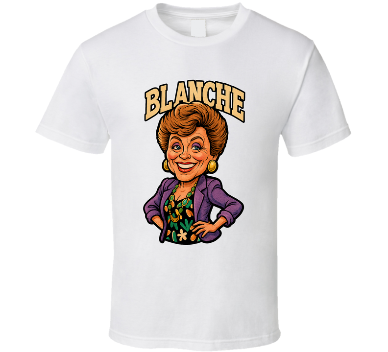 Blanche Devereaux The Golden Girls Tv Series Caricature Fan T Shirt