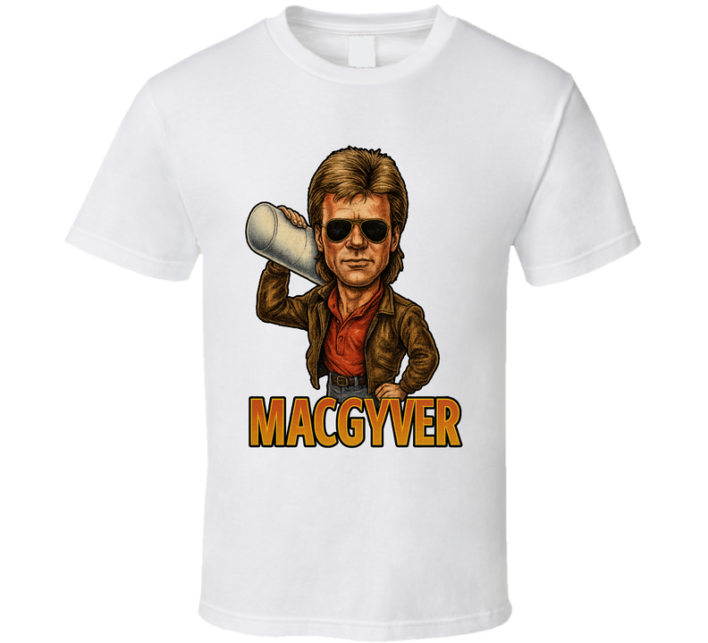 Macgyver Tv Series Caricature Fan T Shirt