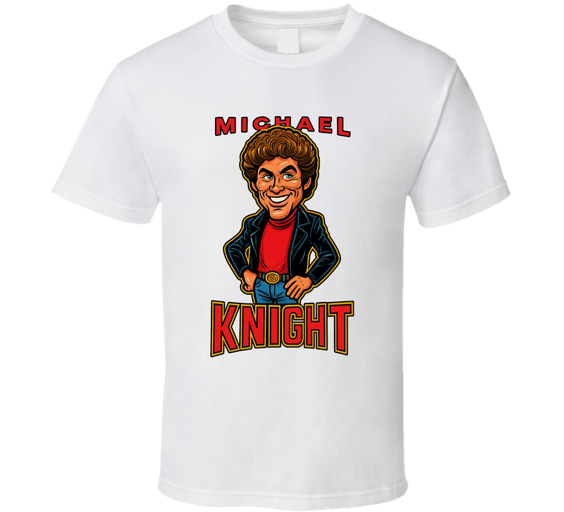 Michael Knight Knight Rider Tv Series Caricature Fan T Shirt
